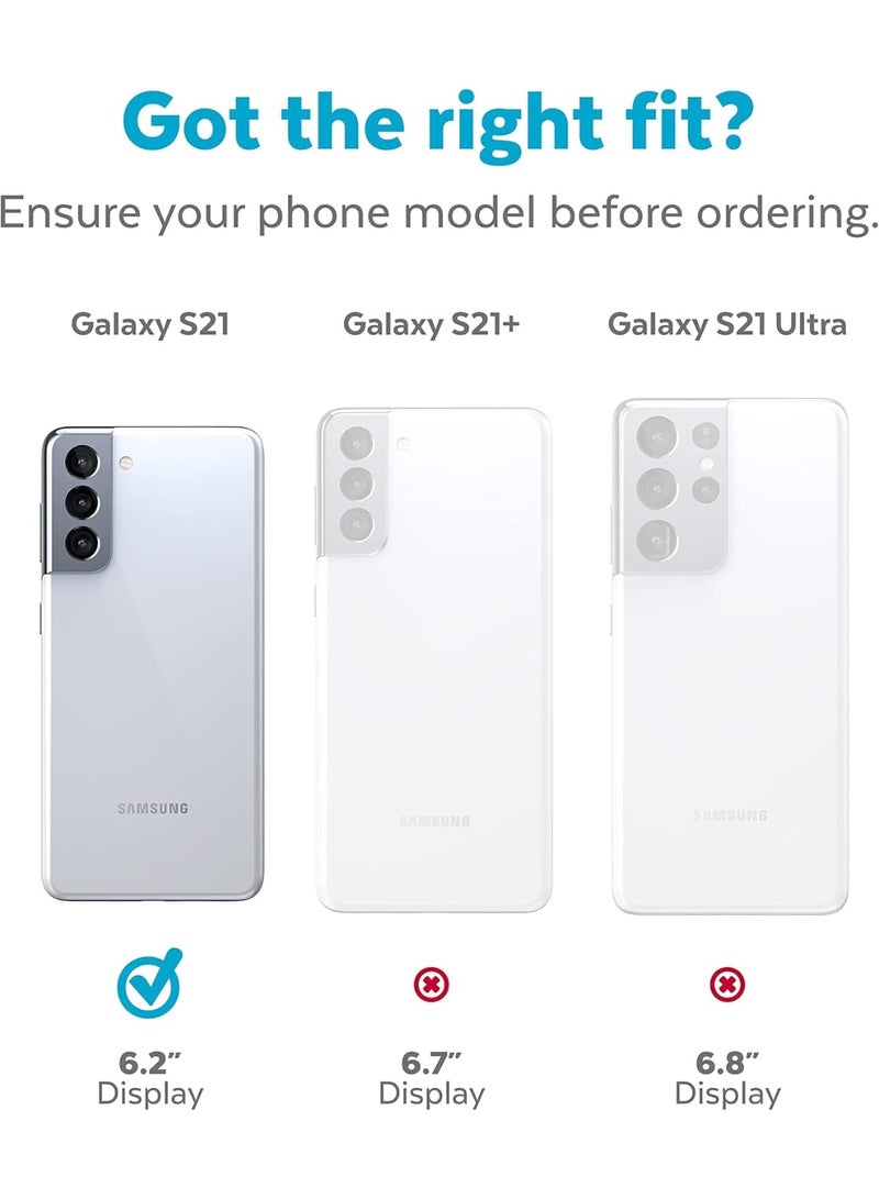 م اكس م حافظة Presidio Perfect Clear للهاتف المحمول Samsung Galaxy S21، غطاء واقي شفاف مقاوم للصدمات - Image 5